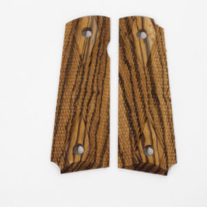 1911 Full Size Double Diamond Zebrawood Bevel Ambi